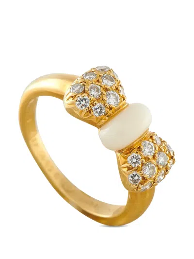 Pre-owned Van Cleef & Arpels 18k Yellow Gold Bow Diamond Ring