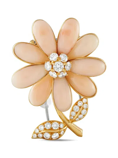 Pre-owned Van Cleef & Arpels 18k Yellow Gold Diamond Brooch