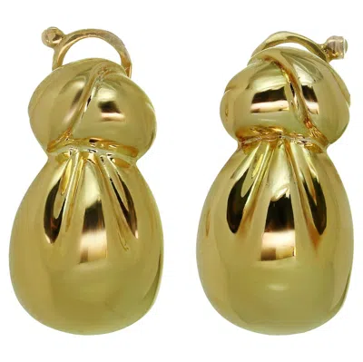 Pre-owned Van Cleef & Arpels 18k Yellow Gold Domed Earrings