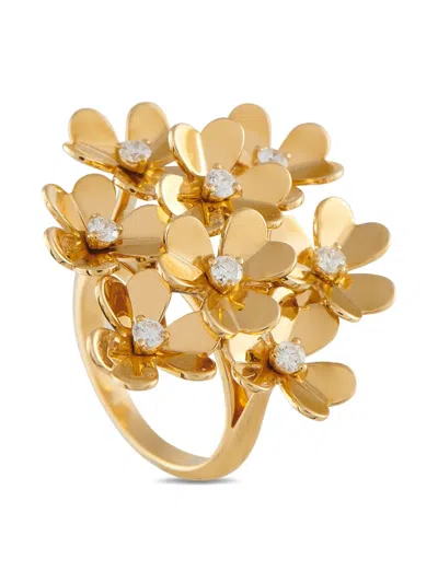 Pre-owned Van Cleef & Arpels 18k Yellow Gold Frivole Diamond Ring