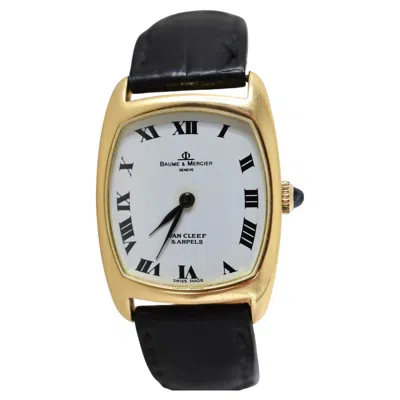 Pre-owned Van Cleef & Arpels Van Cleef&arpels 18k Yellow Gold Jewelry Watch – Co-signed Baume & Mercier