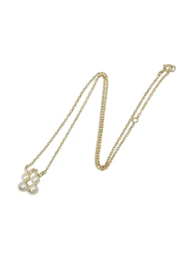 Pre-owned Van Cleef & Arpels 2010s 18k Gold Akoya Pearl Necklace