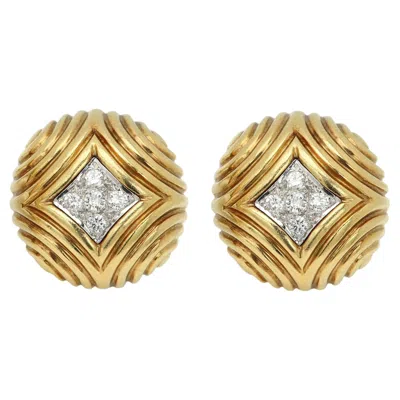 Pre-owned Van Cleef & Arpels 1940s Diamond Earrings 18k Gold Earring Clip In Multiple