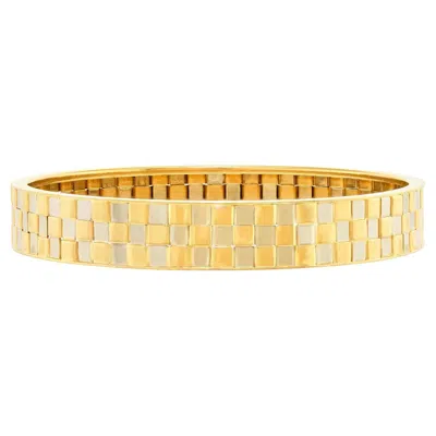Pre-owned Van Cleef & Arpels 1970s  Mod Gold Bangle Bracelet In Multi