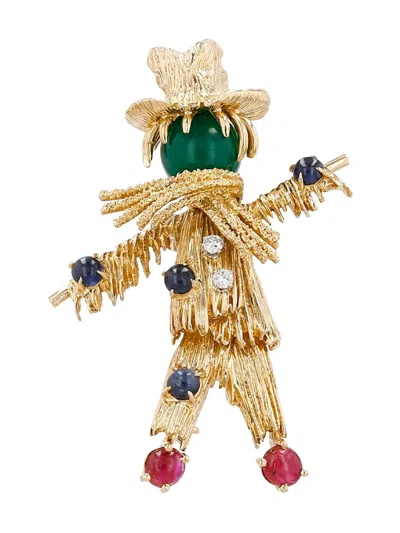Pre-owned Van Cleef & Arpels 1970s Yellow Gold Diamond Brooch
