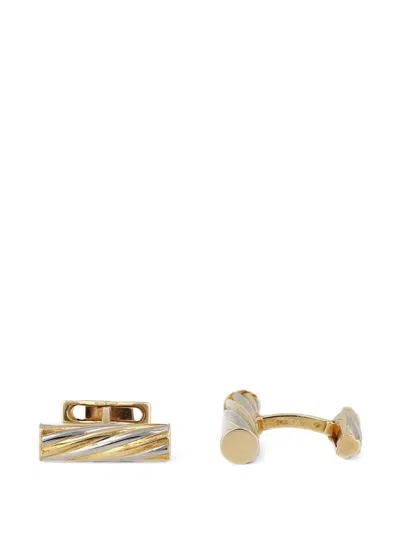Pre-owned Van Cleef & Arpels 1980s Hinged Cufflinks In Gold