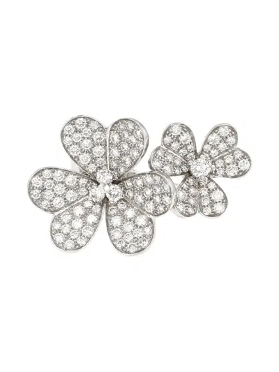 Pre-owned Van Cleef & Arpels 2000s White Gold Diamond Ring In Silver