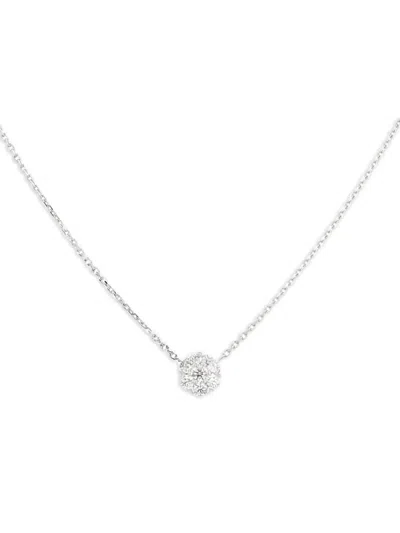 Pre-owned Van Cleef & Arpels 2008 Fleurette Diamond Necklace In Silver