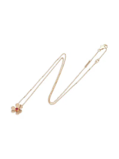 Pre-owned Van Cleef & Arpels 2010 18kt Rose Gold Frivole Necklace In Pink