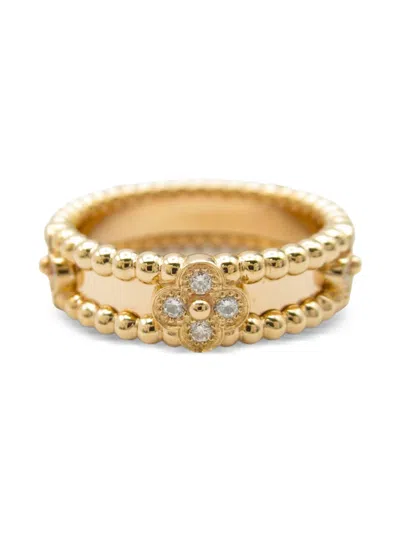 Pre-owned Van Cleef & Arpels 2010 18kt Rose Gold Perlée Sweet Clover Ring