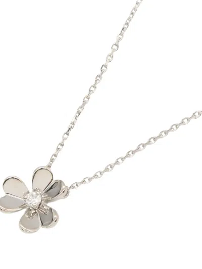 Pre-owned Van Cleef & Arpels 2010 18kt White Gold Frivole Necklace In Silver