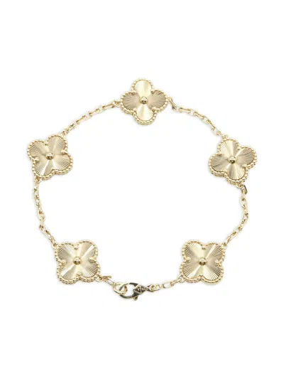 Pre-owned Van Cleef & Arpels 2010s 18k Yellow Gold Alhambra Bracelet