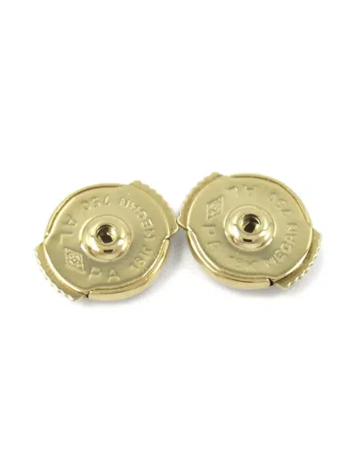 Pre-owned Van Cleef & Arpels 2010s 18k Yellow Gold Butterfly Earrings In White