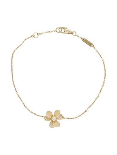 Pre-owned Van Cleef & Arpels 2010s 18k Yellow Gold Frivole Diamond Bracelet