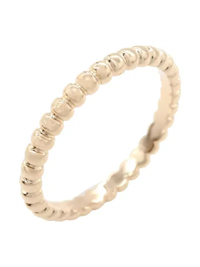 Pre-owned Van Cleef & Arpels 2010s 18k Yellow Gold Perlée Sm Beaded Ring