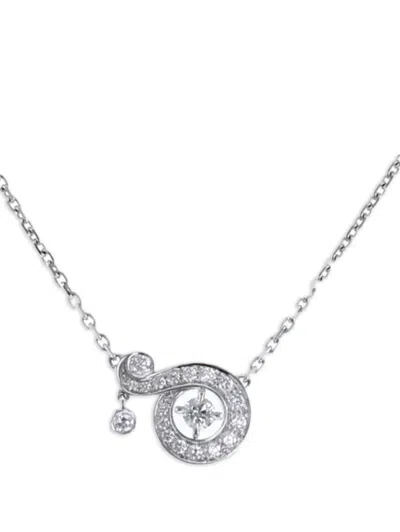 Pre-owned Van Cleef & Arpels 2010s 18kt White Gold Nid Du Paradis Diamond Necklace In Silver