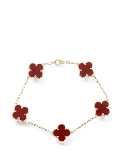 Pre-owned Van Cleef & Arpels 2010s Alhambra 5-motif Bracelet In Gold