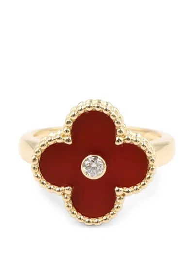 Pre-owned Van Cleef & Arpels 2010s Alhambra Carnelian Ring In Gold