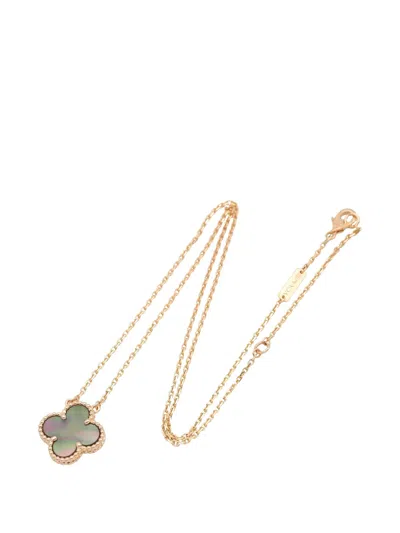 Pre-owned Van Cleef & Arpels 2010s Alhambra Mother-of-pearl Necklace In Pink