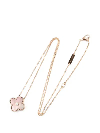 Pre-owned Van Cleef & Arpels 2010s Alhambra Necklace In Pink