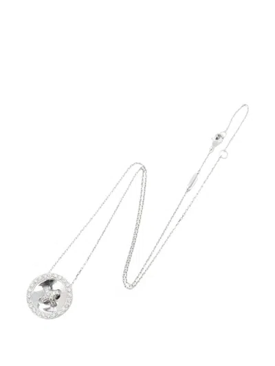 Pre-owned Van Cleef & Arpels 2010s Boutonniere Diamond Necklace In Silver