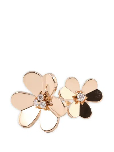Pre-owned Van Cleef & Arpels 2010s Flower-shape Diamond Ring In Pink