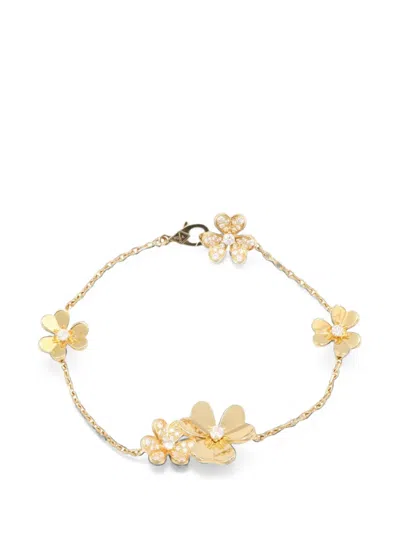 Pre-owned Van Cleef & Arpels 2010s Frivole Diamond Bracelet In Gold