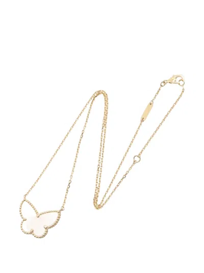 Pre-owned Van Cleef & Arpels 2010s Lucky Alhambra Papillon Necklace In Gold