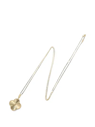 Pre-owned Van Cleef & Arpels 2010s Magic Alhambra Guilloché Necklace In Gold
