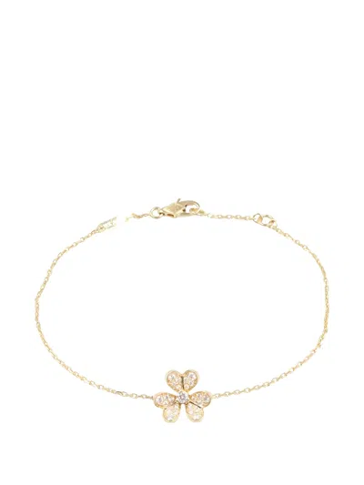 Pre-owned Van Cleef & Arpels 2010s Mini Frivole Diamond Bracelet In Gold