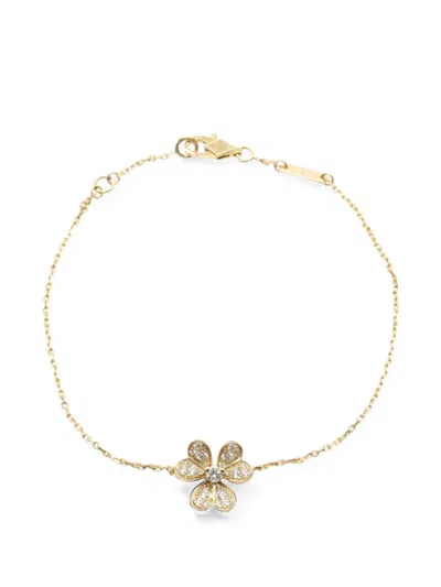 Pre-owned Van Cleef & Arpels 2010s Mini Frivole Diamonds Bracelet In Gold