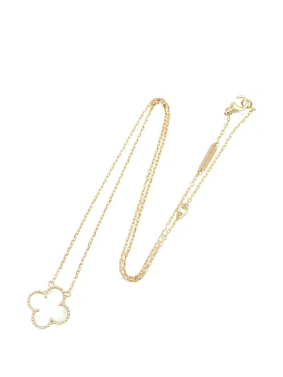 Pre-owned Van Cleef & Arpels 2010s Mother-of-pearl Necklace In Gold