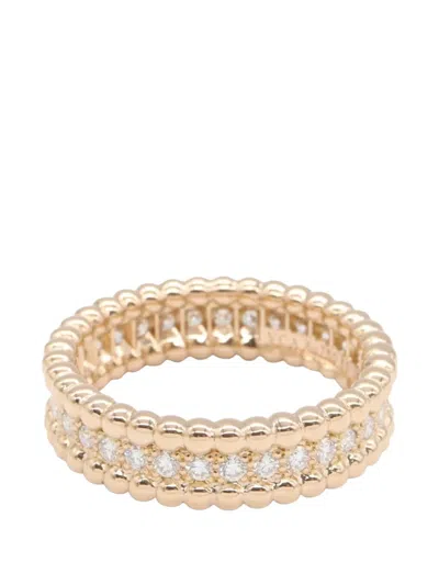 Pre-owned Van Cleef & Arpels 2010s Perlée Diamond Ring In Pink