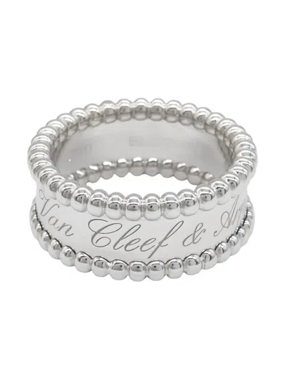 Pre-owned Van Cleef & Arpels 2010s Perlée Senior Tutor Beaded Ring In Silver