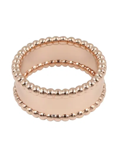 Pre-owned Van Cleef & Arpels 2010s Perlée Senior Tutor Ring In Gold