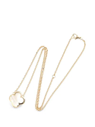 Pre-owned Van Cleef & Arpels 2010s Pure Alhambra Mother Of Pearl Necklace In Gold