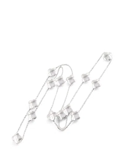 Pre-owned Van Cleef & Arpels 2010s Pure Alhambra Necklace In Silver