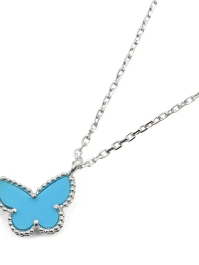 Pre-owned Van Cleef & Arpels 2010s Sweet Alhambra Butterfly Necklace In 银色