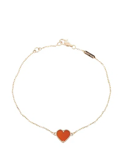 Pre-owned Van Cleef & Arpels 2010s Sweet Alhambra Carnelian Bracelet In Gold