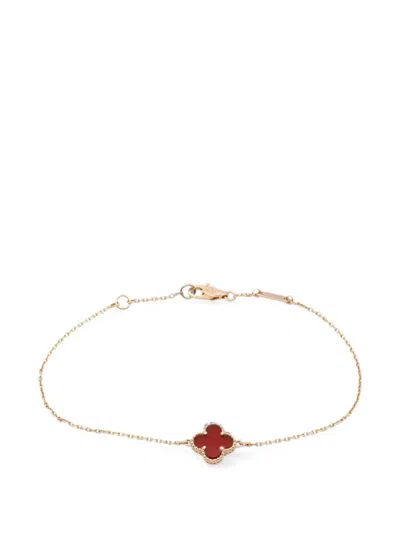 Pre-owned Van Cleef & Arpels 2010s Sweet Alhambra Carnelian Bracelet In Pink