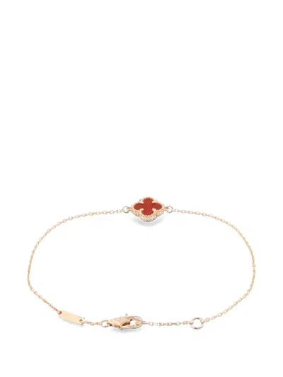 Pre-owned Van Cleef & Arpels 2010s Sweet Alhambra Carnelian Bracelet In Pink