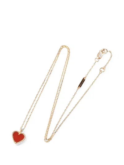 Pre-owned Van Cleef & Arpels 2010s Sweet Alhambra Heart-motif Necklace In Gold