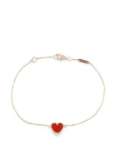 Pre-owned Van Cleef & Arpels 2010s Sweet Alhambra Heart-pendant Bracelet In Pink