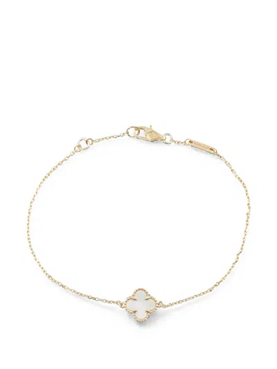 Pre-owned Van Cleef & Arpels 2010s Sweet Alhambra Mother-of-pearl Bracelet In Gold