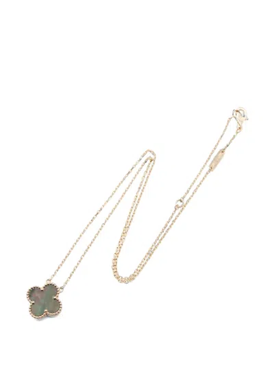 Pre-owned Van Cleef & Arpels 2010s Vintage Alhambra Four-leaf-clover-pendant Necklace In Pink
