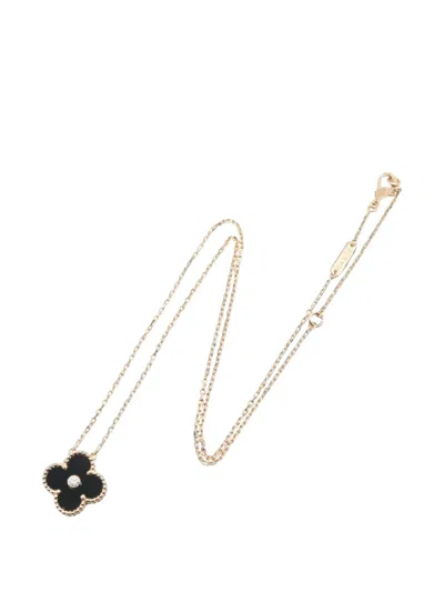 Pre-owned Van Cleef & Arpels 2010s Vintage Alhambra Necklace In Gold