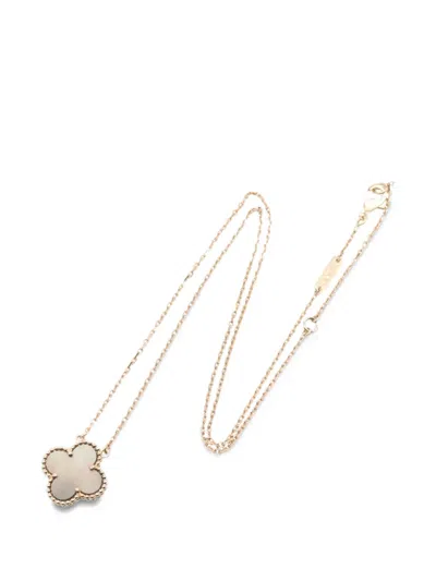 Pre-owned Van Cleef & Arpels 2010s Vintage Alhambra Necklace In Pink