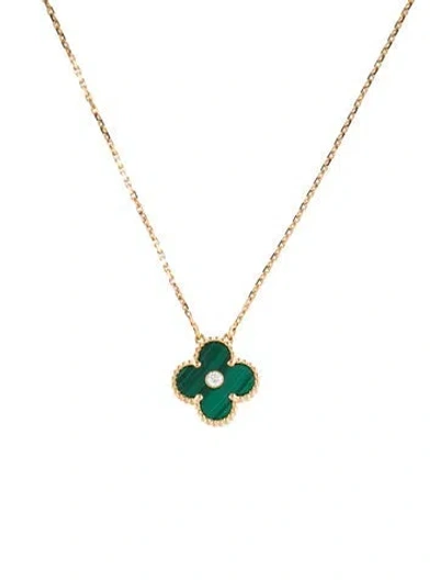 Pre-owned Van Cleef & Arpels 2013 Limited Edition Vintage Alhambra Necklace, 16.5" In Multi