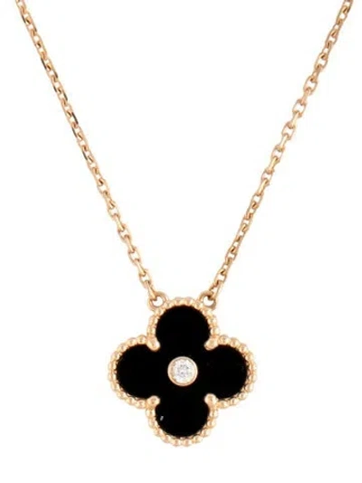 Pre-owned Van Cleef & Arpels 2016 Limited Edition Vintage Alhambra Necklace, 16.75" In Multicolor