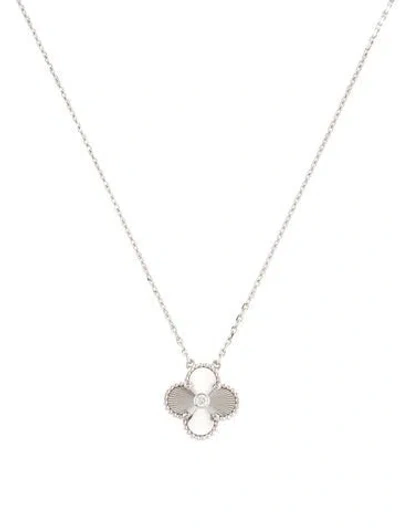Pre-owned Van Cleef & Arpels 2020 Limited Edition Vintage Alhambra Pendant Necklace, 16.5" In Multi